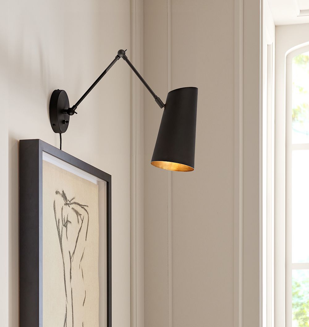 Cypress Articulating Plug-In Sconce by Rejuvenation