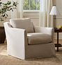 Monet Slipcovered Swivel Chair
