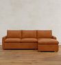 Roswell Leather 2-Piece Chaise Sectional