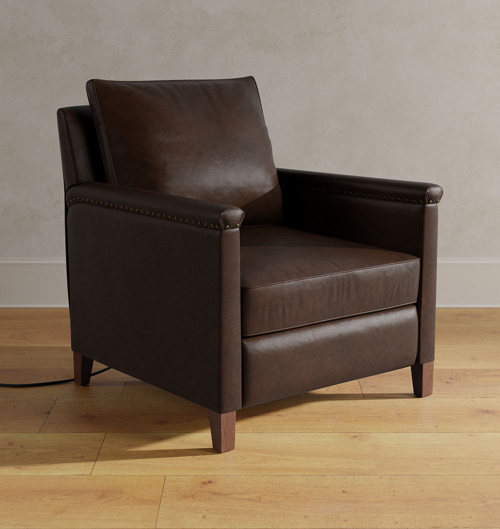Thorp Leather Power Recliner Chair by Rejuvenation