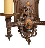 Vintage Romance Revival Bronze Double-Candle Sconce