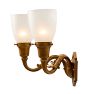 Vintage Traditional 3-Arm Cast Brass Sconce