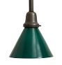 Vintage Traditional Pendant with Green Projection Shade