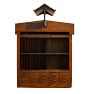 Vintage Traditional Wood Cabinet with Slide Shelfs and Drawers