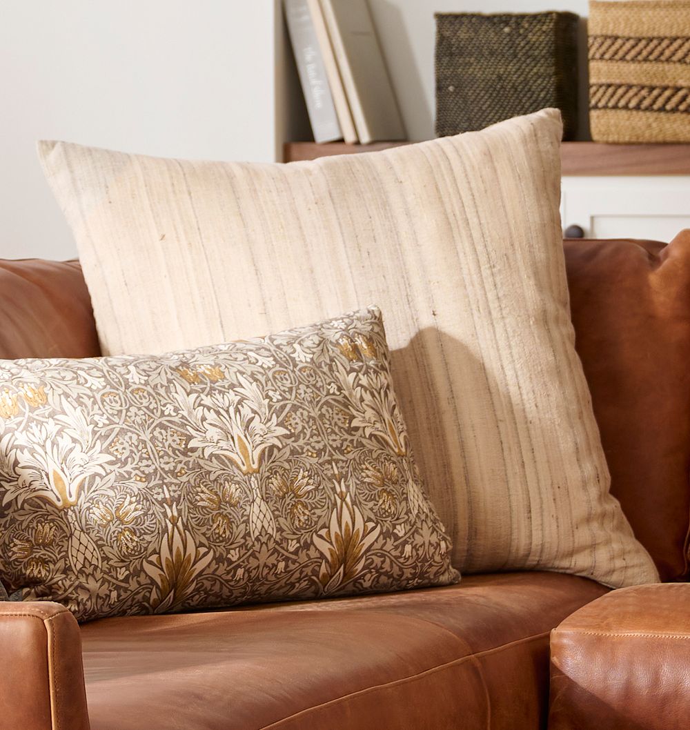 Woven Silk and Cotton Pillow Cover by Rejuvenation
