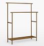 Riley Standing Single Towel Rack, Heritage Brass