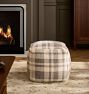Plaid Wool Pouf