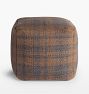 Plaid Wool Pouf