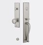 Madeline Exterior D-Handle Doorset, 2.38 Backset - Brushed Nickel