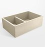Farmhouse Kitchen Sink Double 60/40 Apron Nativestone 33in Sand