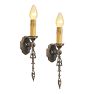 Vintage Classical Revival Ornate Finial Sconces Set of 2