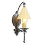 Vintage Art and Crafts Storybook Sconce with Glass Shade