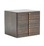 Vintage Traditional Wooden 10 Drawer Tabletop Storage Cabinet
