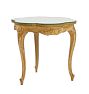 Vintage Victorian Louis XV  Parlor Table with Mirrored Top