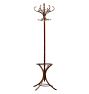 Vintage Traditional 6 Hook Thonet Style Bentwood Coat Rack with Umbreall Ring
