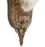 Vintage Art Deco Sconces with Floral Motif and Slipper Shade Set of 2