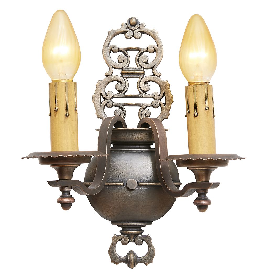 Vintage Classical Revival Cast Bronze Double Sconces Set of 2 by Rejuvenation