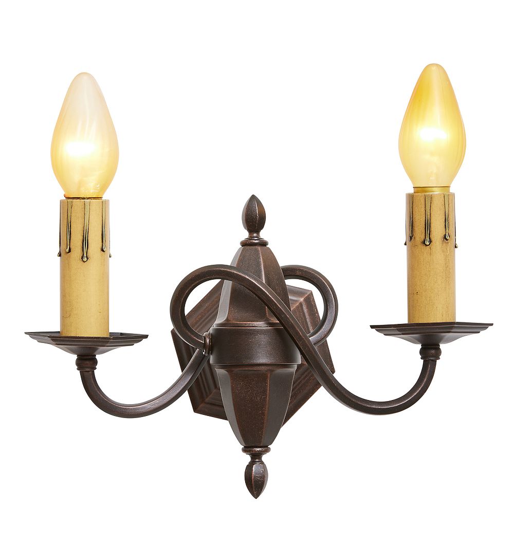Vintage Colonial Revival Primitive Single Light Sconce with Twisted Arms by Rejuvenation