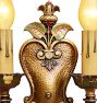 Vintage Romance Revival Botanical Motifs Double Sconces Set of 4