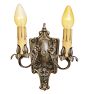 Vintage Romance Revival Floral Motif and Sheild Backplate Sconce