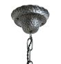 Vintage Romance Revival Hammered Cast Iron 5 Light Chandelier