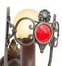 Vintage Romance Revival Red Gem Sconces Set of 2