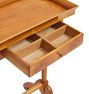 Vintage Traditional 19th Century Biedermeier Side Table with Tray Top and Single Drawer