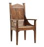 Vintage Traditional 19th Century English Carved Highback Chair Set of 2