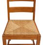 Vintage Traditional Ladderback Oak and Rush Dining Chairs Set of 6