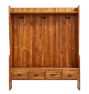 Vintage Traditional Rustic Storage Entryway Bench with 4 Drawers and Shelf