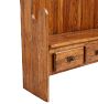 Vintage Traditional Rustic Storage Entryway Bench with 4 Drawers and Shelf