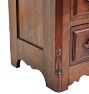 Vintage Victorian Petite Walnut Carved Dresser with Backsplash and 3 Drawers