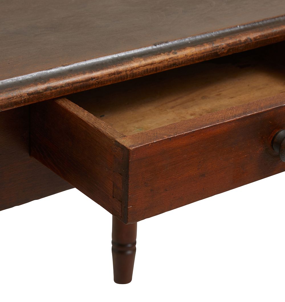 Vintage Traditional Side Table with Bobbin Legs and Single-Drawer by Rejuvenation