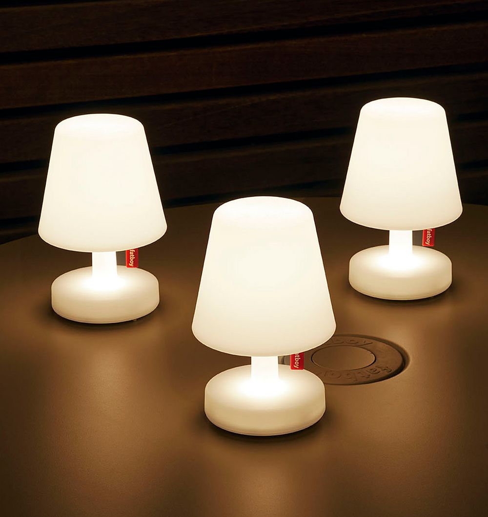 Edison Mini Outdoor Rechargeable LED Table Lamp (Set of 3) by Rejuvenation