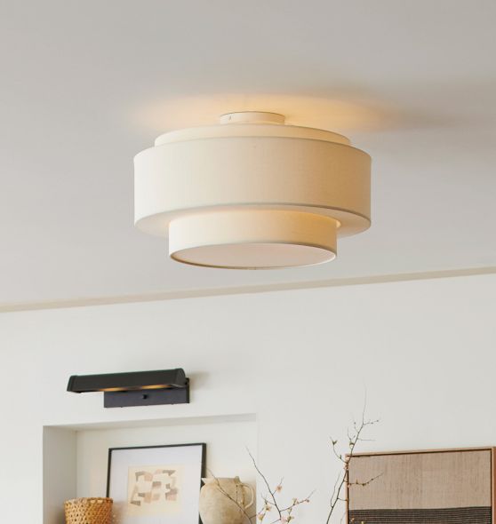 Tiered Drum Semi-Flush Mount by Rejuvenation