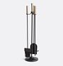 Kaison Fireplace Tool Set, 8"L x 8"W x 33"H - Matte Black