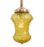 Pendant with Vintage Yellow Glass Shade