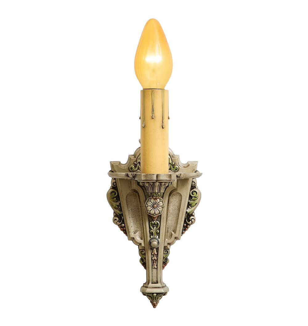 Vintage Pair of Classical Revival Candle Sconces by Rejuvenation