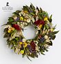 Lotus Buttercup Dried Wreaths, 20"
