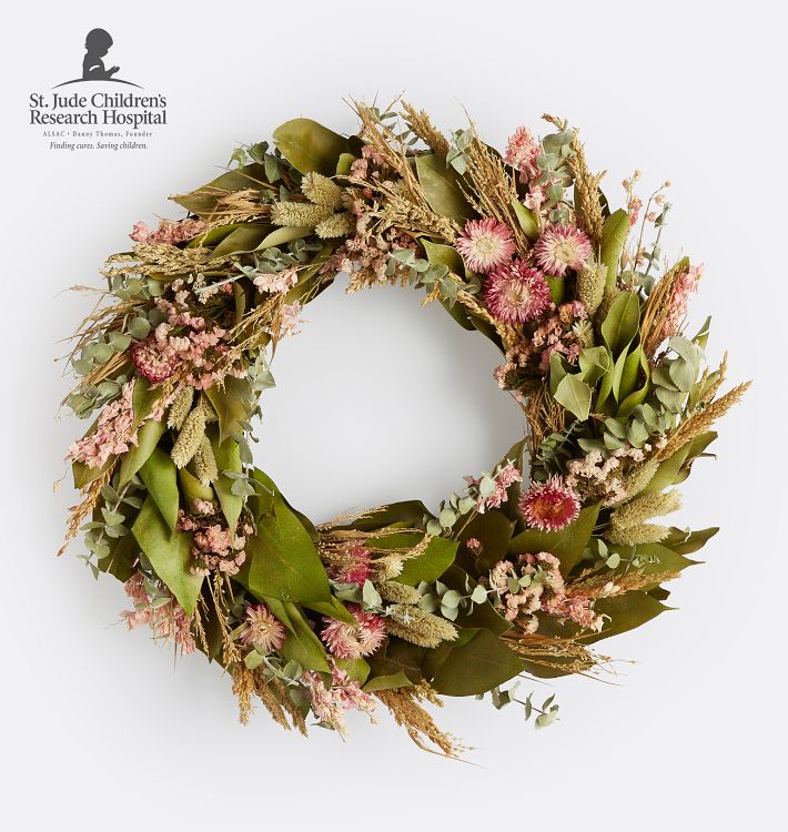 Craspedia Blooms Dried Wreath | Rejuvenation