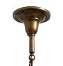 Vintage Art Deco 3-Light Bare-Bulb Chandelier