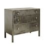 Simmins dresser 3 drawer raw steel