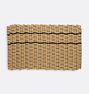 The Rope Co Thin Stripe Doormat, 18"W x 30"L - Wheat & Charcoal