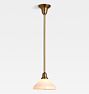 Rose City 2-1/4" Fitter Rod Pendant, Heritage Brass - 36" - 8" Opal Eastmoreland Shade