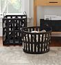 Leather Open Weave Basket Collection