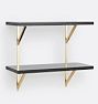 Multi Double Shelf Set Black Ash 1inx10inx24in CP