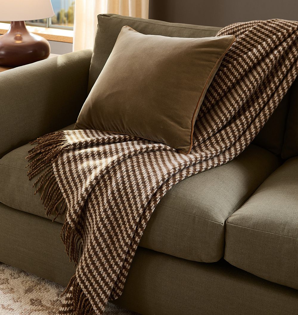 Ferguson Houndstooth Wool Throw by Rejuvenation