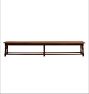 Early 19th Century  English Oak Long Bench with Turned Baluster Legs &amp; Side Stretchers