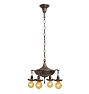 Vintage Classical Revival 4 Light Pan Chandelier with Handcrafted Highlights