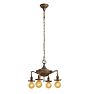 Vintage Classical Revival 4 Light Pan Chandelier with Highlighted Floral Relief